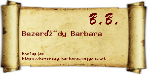 Bezerédy Barbara névjegykártya