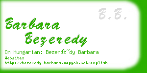 barbara bezeredy business card